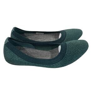 Allbirds Tree Breezer Womens US8 Ballerina Flats Shoes Aurora Green Slip On